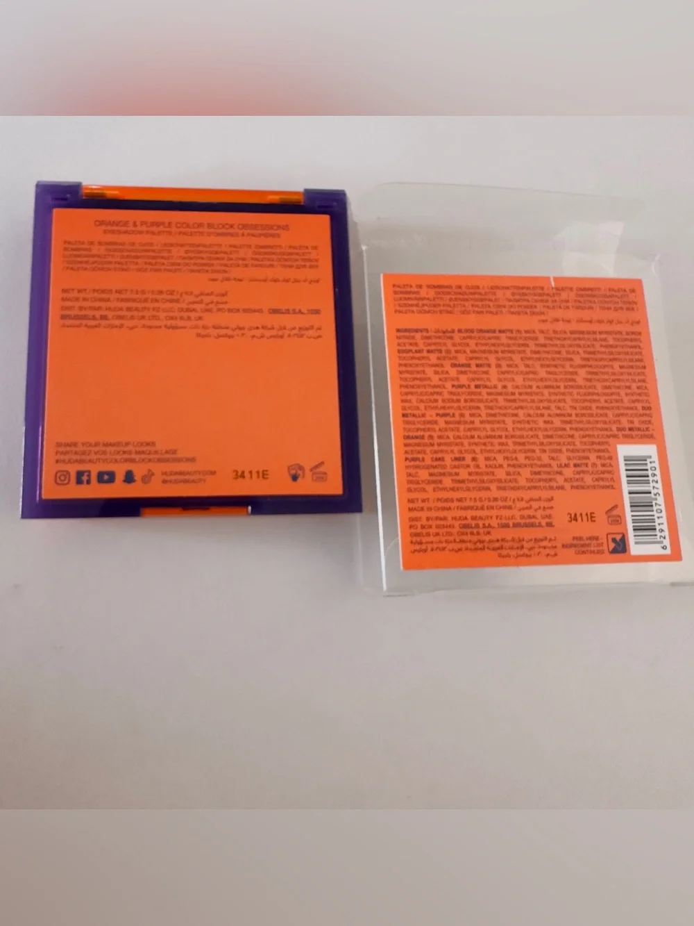 Huda Beauty Color Block Obsessions Eyeshadow Palette - Orange & Purple